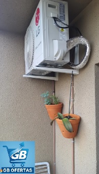 Destaca-se Imagem Enviada por Comprador do Ar Condicionado Hi Wall LG Dual Inverter Voice 12.000 Btus QeF Instalado no Apartamento