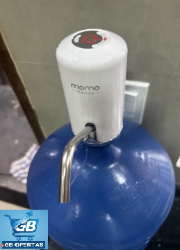 Destaca-se a Bomba Elétrica Para Galão Momo Lifestyle na Cor Branca