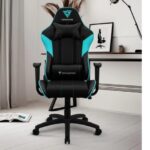 Cadeira Gamer ThunderX3 EC3 Ergonomica Preta e Ciano com Espuma