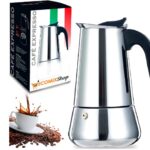 Cafeteira Italiana Moka Expresso Ecomixshop 9 Xícaras Manual Aço Inox 450ml