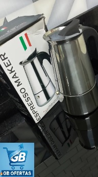 Cafeteira Italiana Moka Expresso Ecomixshop 9 Xícaras Manual Aço Inox 450ml Real4 Destaca-se Imagem Enviada e Avaliada por Comprador da Cafeteira Italiana Moka Expresso Ecomixshop 9 Xícaras Manual Aço Inox 450ml ao Lado da Caixa