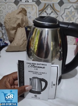 Chaleira Eletrica Atacama 1,8l Prateado Real1 Destaca-se Imagem Enviada por Comprador da Chaleira Eletrica Atacama 1,8L com o Manual