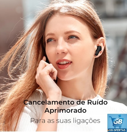 Desca-se Imagem Mostrando a Função de Cancelamento de Ruídos do Fone Qcy T13 Anc Bluetooth