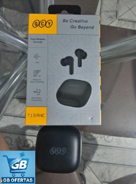 Desca-se Imagem Enviada por Comprador do Fone Qcy T13 Anc Bluetooth na Caixa