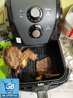 Fritadeira sem óleo air fryer 4L Mondial 1500W AFN-40-BFT Real3 Destaca-se Imagem Enviada e Avaliada por Comprador de Diversos Alimentos Preparados na Fritadeira sem óleo air fryer 4L Mondial 1500W AFN-40-BFT