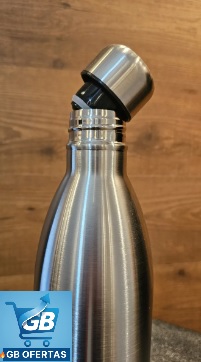 Destaca-se a Imagem Enviada pelo Comprador do Garrafa Térmica De Aço Inox 1 Litro Frio e Quente da Vedação da Tampa