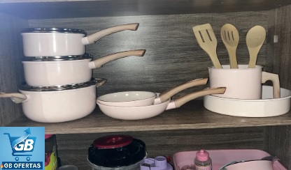 Jogo De Panelas Cerâmico Indução Tuut Ecoglide 10 Peças Real4 Destaca-se Imagem do Jogo De Panelas Cerâmico Indução Tuut Ecoglide 10 Peças no Armário