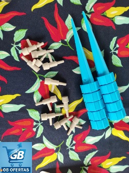 Destaca-se Imagem do Kit 10 Irrigadores Gotejadores Acopláveis Desmontado