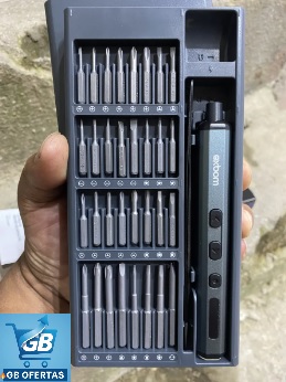 Kit Chave De Precisão Eletrica Fenda Parafusadeira 68 Em 1 Real3 Destaca-se Imagem do Kit Chave De Precisão Eletrica Fenda Parafusadeira 68 Em 1