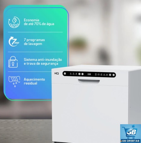 Lava Louças Hq Digital 8 Serviços Pro1 Destaca-se Imagem das Funções da Lava Louças Hq Digital 8 Serviços