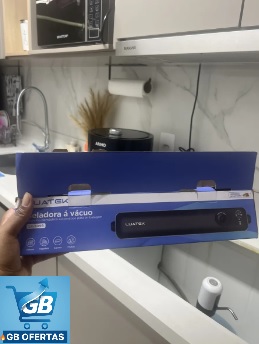 Maquina Seladora A Vácuo C-10 Sacos Extra Vacuo Domestica Portatil Real2 Destaca-se Imagem Enviada por Comprador da Maquina Seladora A Vácuo C/10 Sacos Extra na Caixa