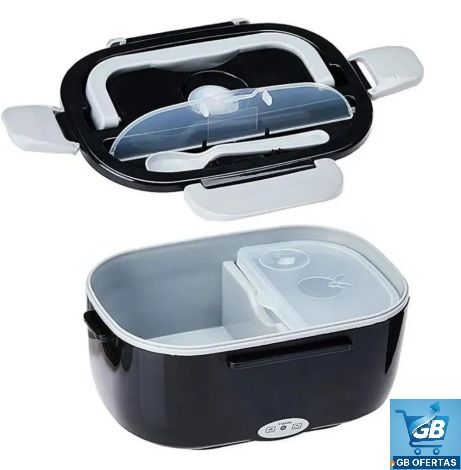 Destaca-se Imagem da Marmita Elétrica Térmica Portátil 1,5l Bivolt Aberta