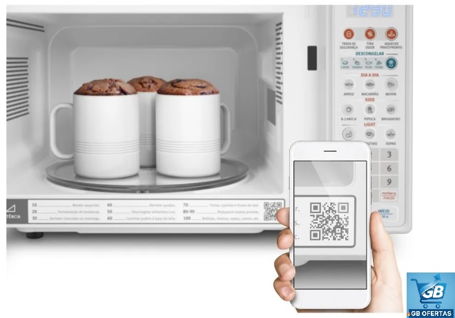 Destaca-se Imagem do Micro-ondas Electrolux 20L Branco com Função Tira Odor