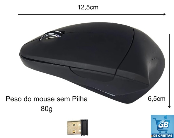 Desta-se Medidas do Mouse Vertical Ergonômico Sem Fio