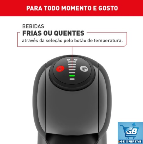 Destaca-se a Disponibilidade de Bebida Quente/Frio do Nescafé Dolce Gusto Arno Genio