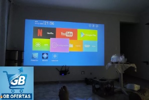 Destaca-se Imagem Enviada e Avaliada por Comprador do Projetor Magcubic HY320 1080P Full Hd 4k Android 11 Smart Projetando na Parede