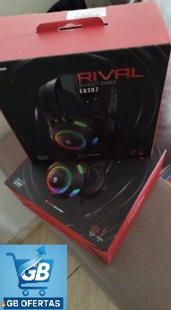Destaca-se Imagem Enviada e Avaliada por Comprador do Fone De Ouvido Headset Gamer Rgb Led Pc e Video Game na Caixa 