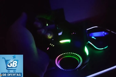 Destaca-se Imagem Enviada e Avaliada por Comprador do Fone De Ouvido Headset Gamer Rgb Led Pc e Video Game no Escuro
