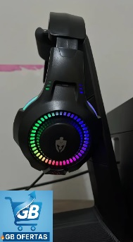 Destaca-se Imagem Enviada e Avaliada por Comprador do Fone De Ouvido Headset Gamer Rgb Led Pc e Video Game na Base