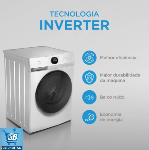 Destaca-se Imagem Ilustrativa da Lava E Seca 11kg da Midea