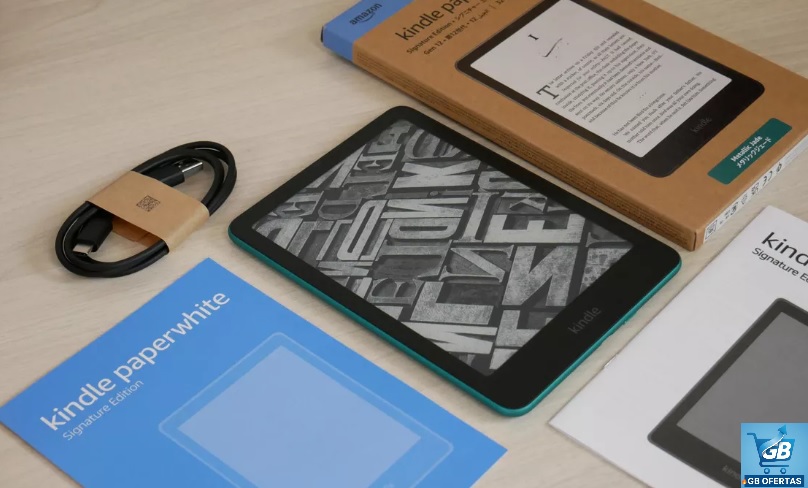 Destaca-se Imagem Ilustrativa do Leitor Eletrônico Kindle 11th Gen 16gb 6 polegadas com Caixa e Manual