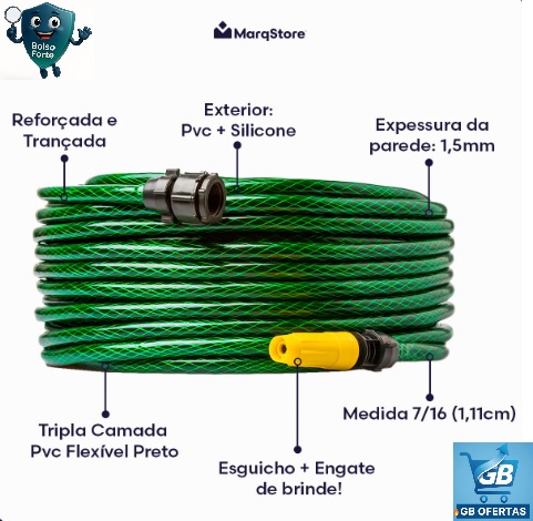 Mangueira De Jardim 30 Metros Marqs Home Pro1 Destaca-se Imagem Ilustrativa da Mangueira De Jardim 30 Metros Marqs Home