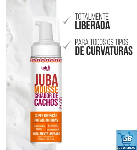 Imagem Ilustrativa do Mousse Finalizador Juba Mousse Criador De Cachos 200 ml Widi Care