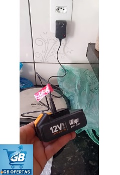 Destaca-se Imagem Enviada e Avaliada Destacando a Bateria da Parafusadeira e Furadeira com Impacto WAP BPFI 12K4 com Led de Iluminação Maleta