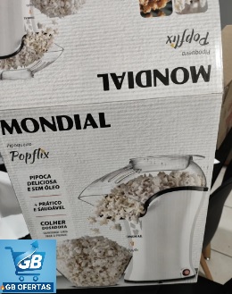 Destaca-se Imagem Enviada e Avaliada por Comprador da Pipoqueira Elétrica Pp 04 Popflix Branca Mondial na Caixa