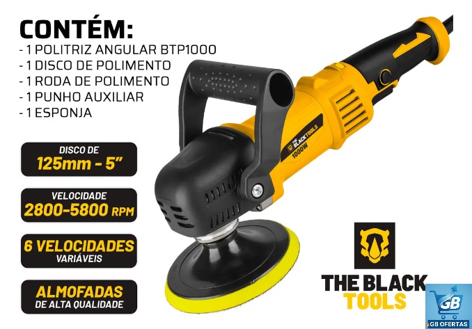 Destaca-se Imagem das Descrições da Politriz Lixadeira Automotiva Angular Profissional 5 1000w