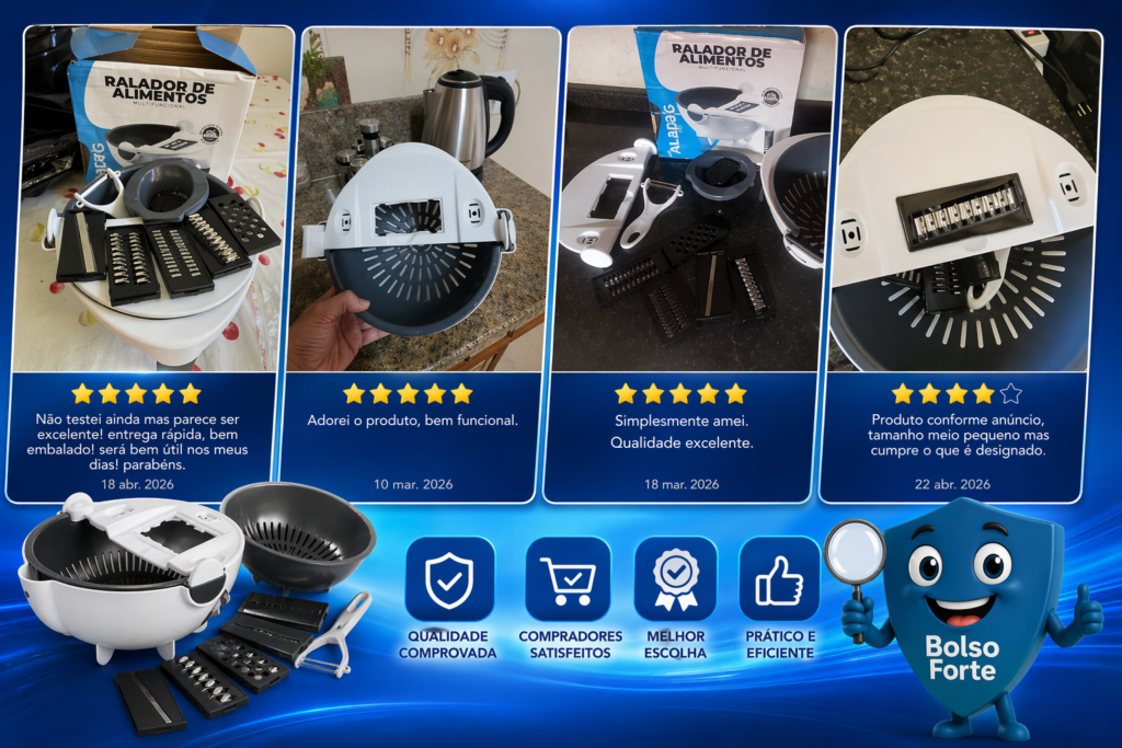 Destaca-se Imagem Enviada com Opniões Axexadas do Cortador de Legumes 9 em 1 Entregues em Suas Casas