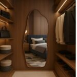 Espelho 100x50 Orgânico Corpo Inteiro Grande Moldur Caramelo Preto