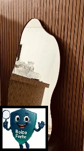 Destaca-se Imagem Enviada e Avaliada por Comprador do Espelho 100x50 Orgânico Corpo Inteiro Grande Moldur no Quarto