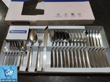 Destaca-se Imagem Enviada e Avaliada do Jogo Talheres Aço Inox 24 Peças Tramontina na Caixa