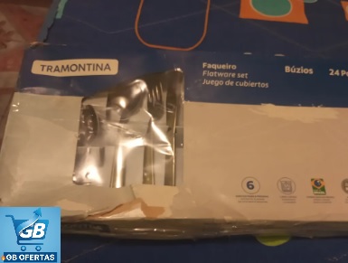 Destaca-se Imagem Enviada e Avaliada do Jogo Talheres Aço Inox 24 Peças Tramontina na Embalagem