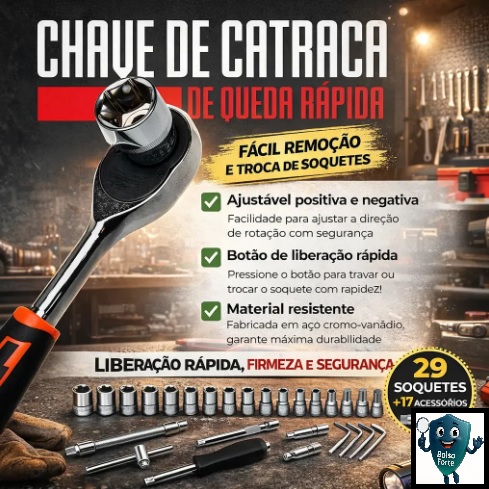 Kit Chaves Ferramentas Jogo Fenda Philips Catraca Soquete Allen 46 Peças Pro1 Destaca-se Imagem Ilustrativa e Descritiva do Kit Chaves Ferramentas Jogo Fenda Philips Catraca Soquete Allen 46 Peças