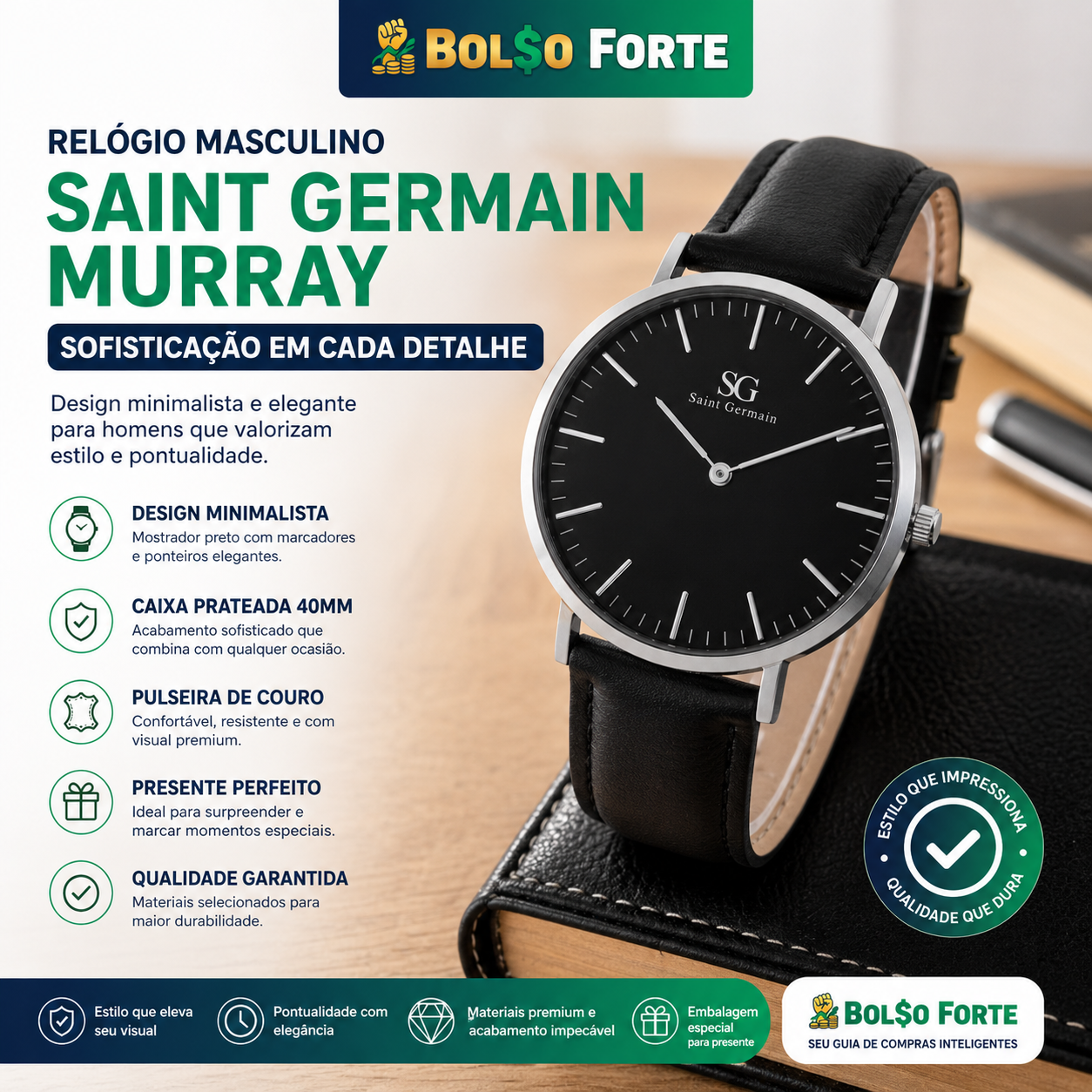 Relógio Saint Germain Murray Vale a Pena? O Minimalismo que Cabe no Bolso