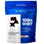 Refil 100% Whey Protein Concentrado Max Titanium 900g Sabor Baunilha