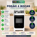 Fogão Consul 4 Bocas CFO4NAB Vale a Pena? O Melhor Custo-Benefício Branco