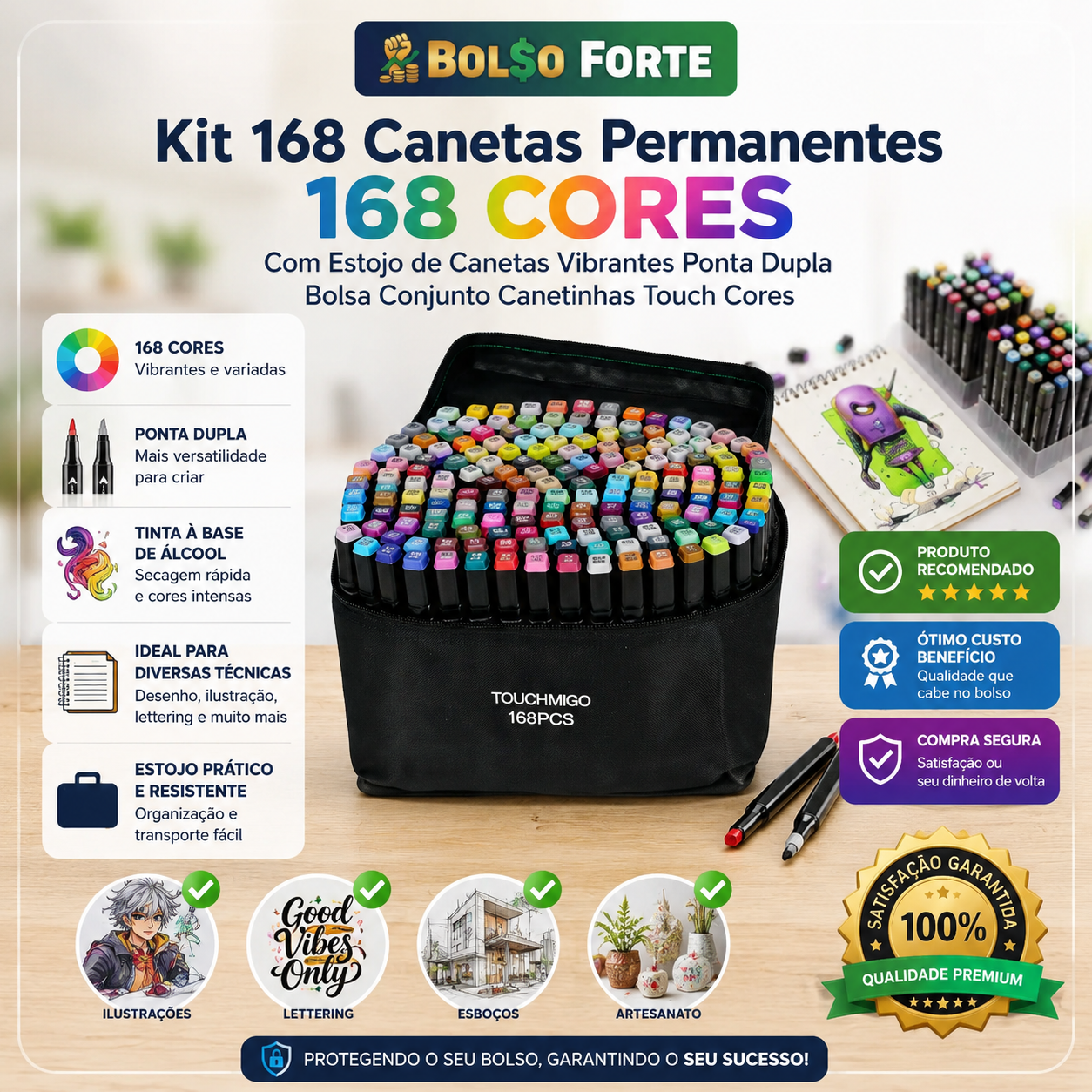 168 Cores por Esse Preço? A Verdade Sem Filtros Sobre o Kit de Canetas Touch