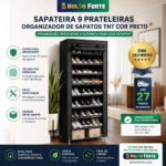 Sapateira Vittak 9 Prateleiras Acaba com a Bagunça do Quarto Gastando Pouco. Vale a Pena?